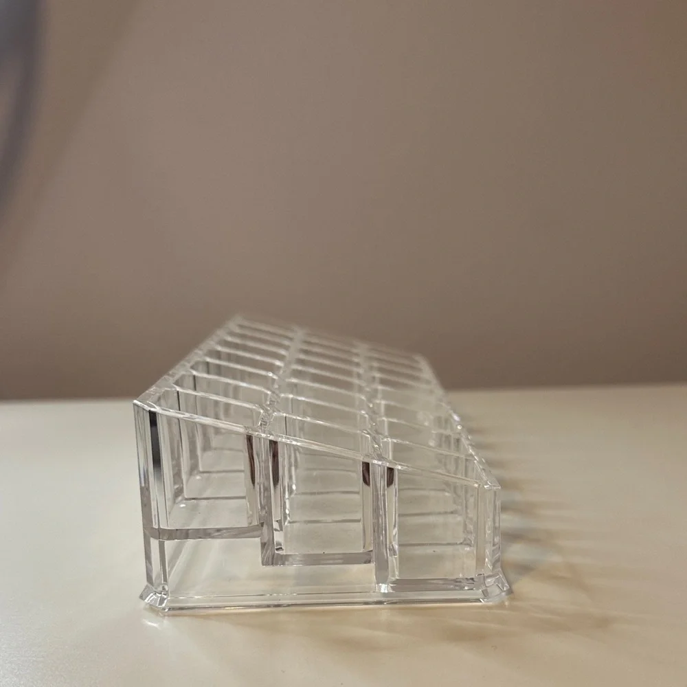 Clear Acrylic Makeup Organizer- 24 space lipstick holder